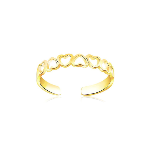 Heart Cut Out Toe Ring in 14k Yellow Gold