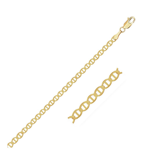 Mariner Link Anklet in 14k Yellow Gold (3.2 mm)